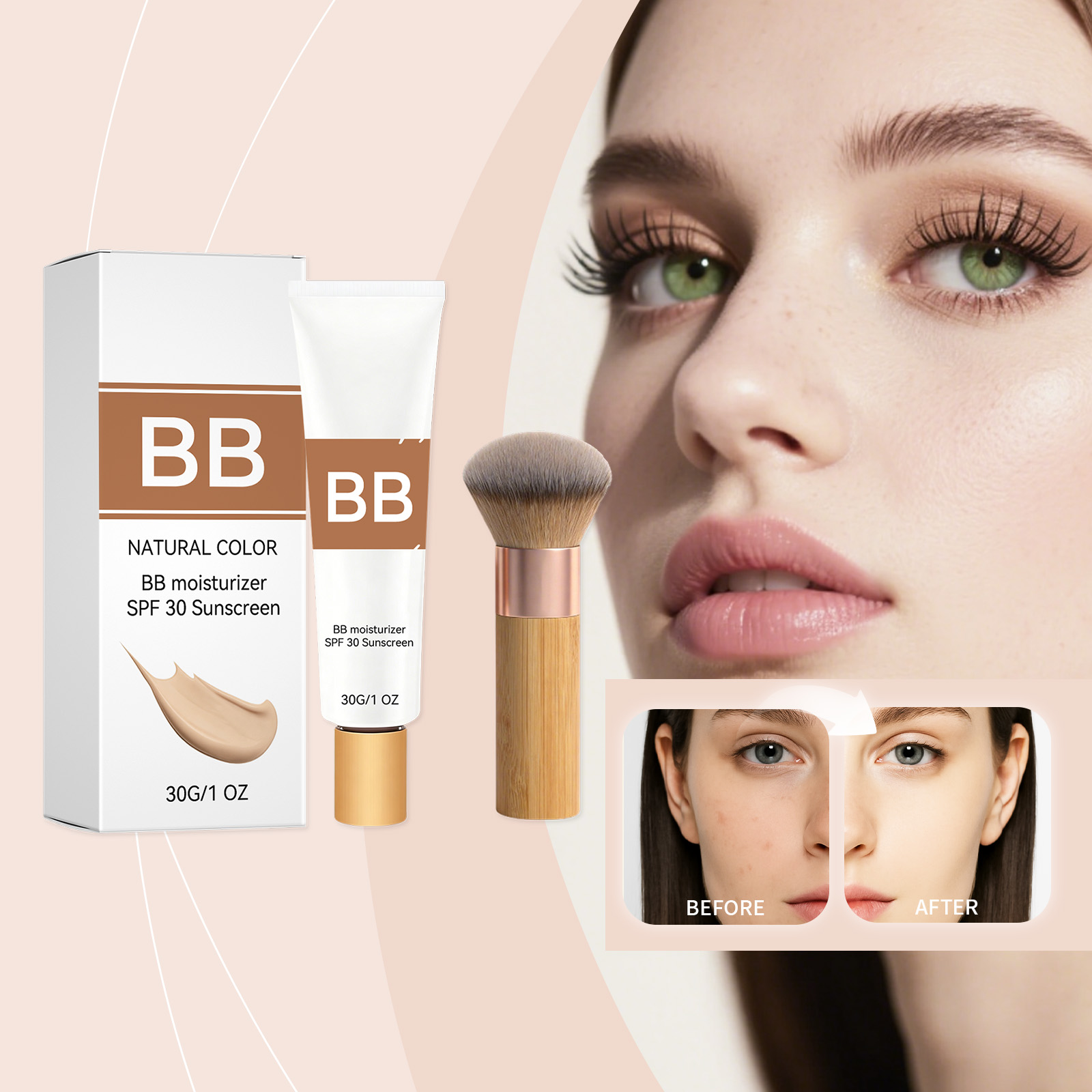Makeup Beauty Ro - Тонирующий увлажняющий BB-крем SPF 30 с
