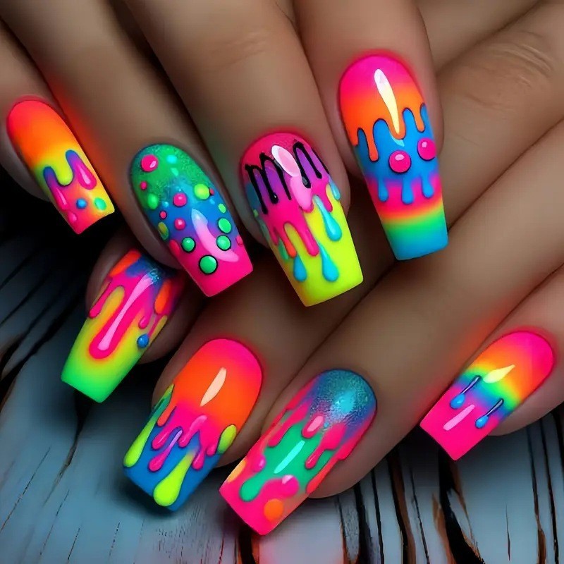 Nail Extension Tips - 24 шт./компл., короткие накладные ногти средней