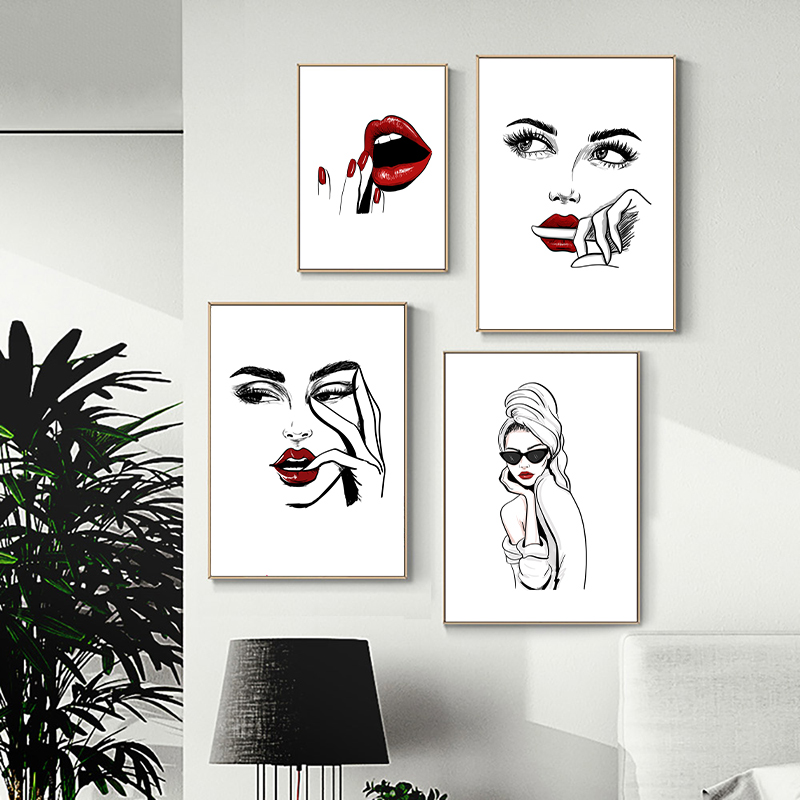 Beauty Of Makeup Quotes - Скандинавская мода, макияж, плакат, принт, современная