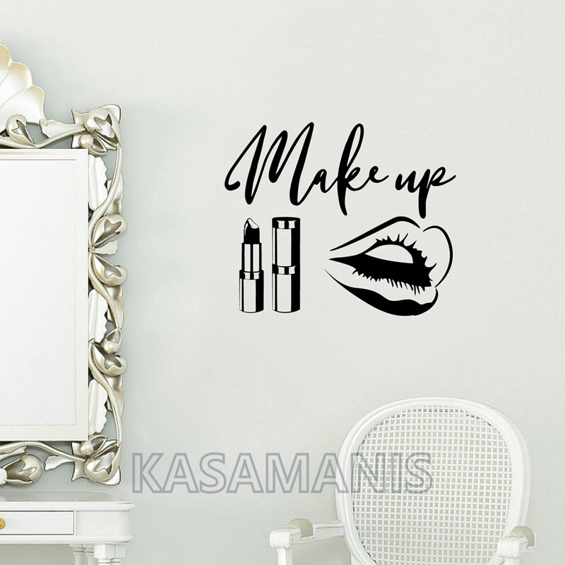 Beauty Of Makeup Quotes - Искусственные наклейки для Макияж для губ