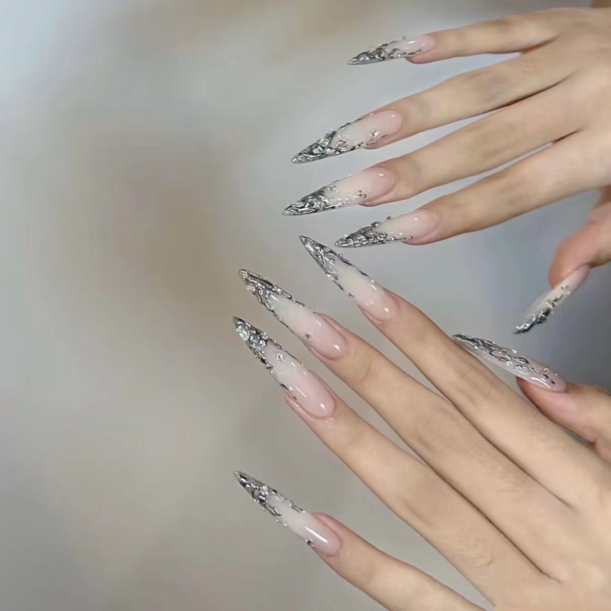 Yk2 Белый градиент позолота и  – обзор и цена Nail Extension Tips