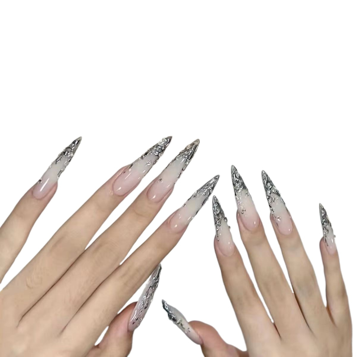 Yk2 Белый градиент позолота и  – обзор и цена Nail Extension Tips