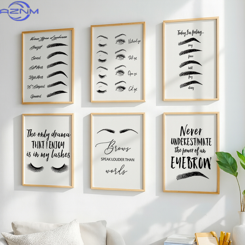 Набор из 6 холстов с изображен – обзор и цена Beauty Of Makeup Quotes