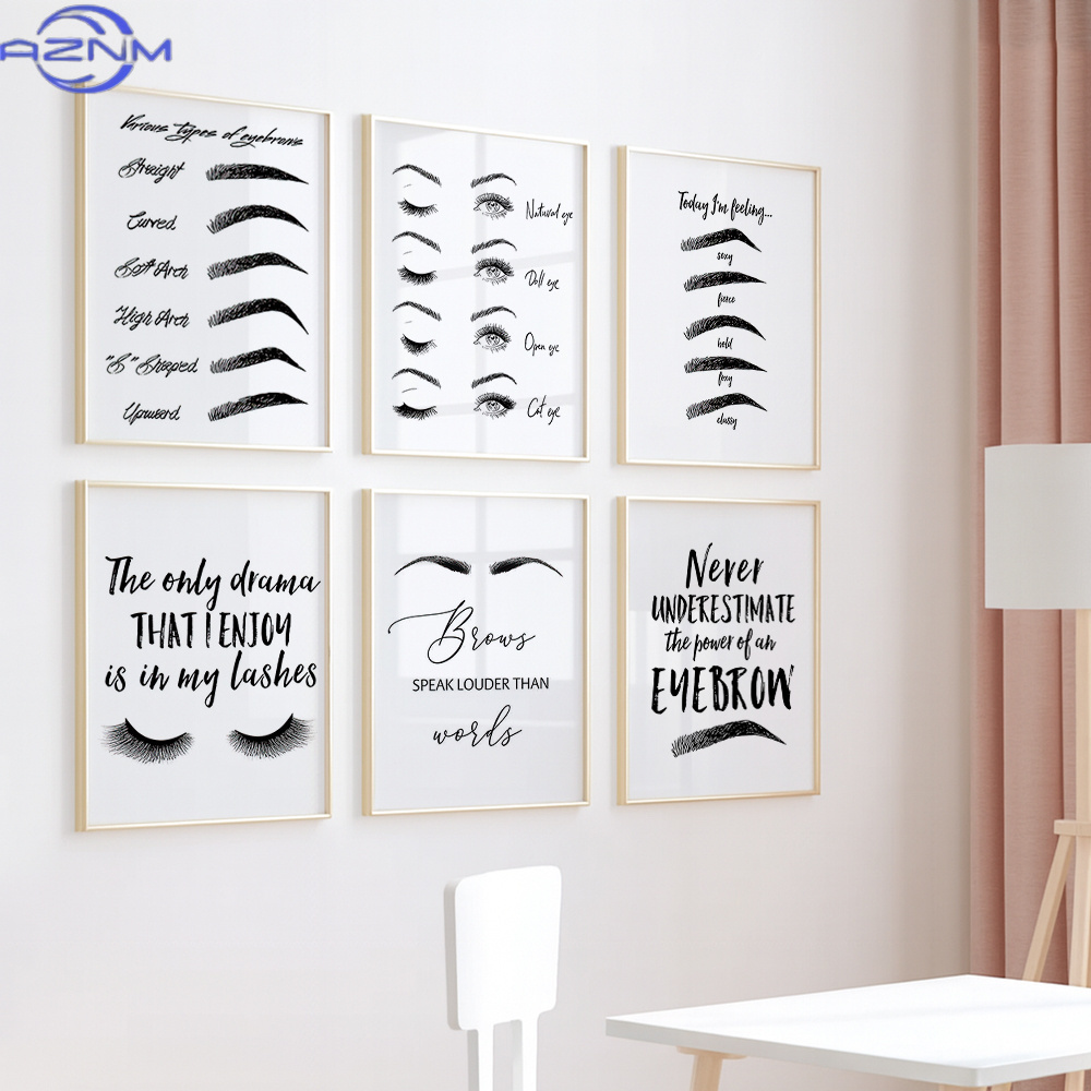 Набор из 6 холстов с изображен – обзор и цена Beauty Of Makeup Quotes