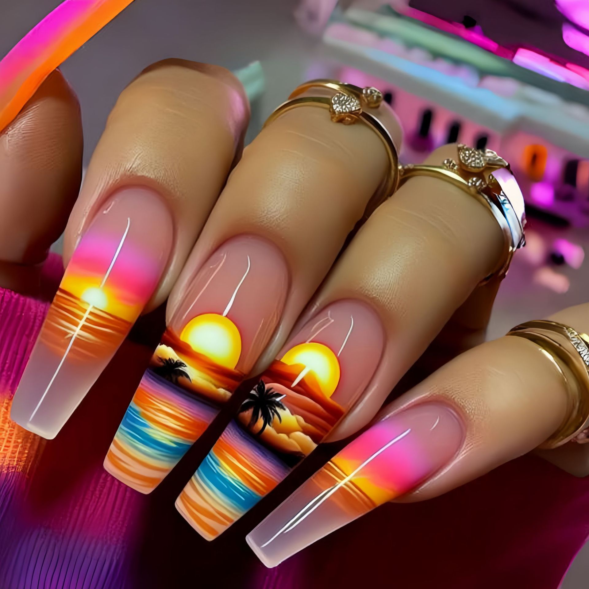 24 шт./компл. средней длины на – обзор и цена Nail Extension Tips
