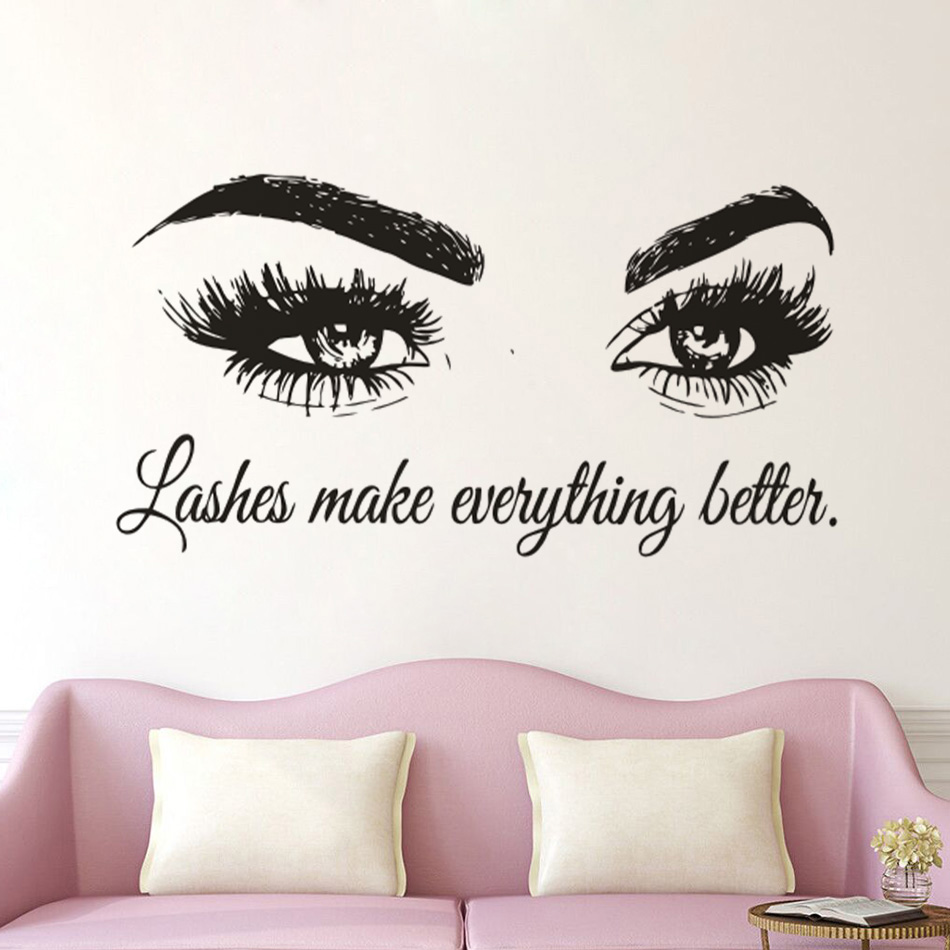 Виниловая настенная наклейка н – обзор и цена Beauty Of Makeup Quotes