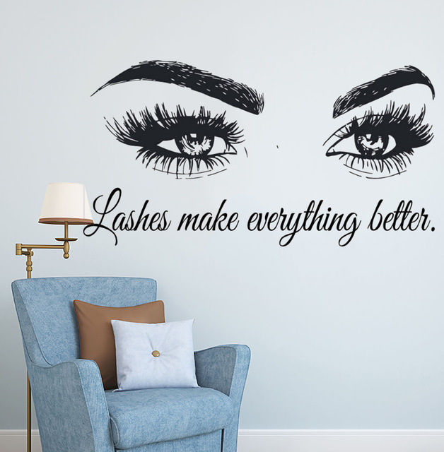 Виниловая настенная наклейка н – обзор и цена Beauty Of Makeup Quotes