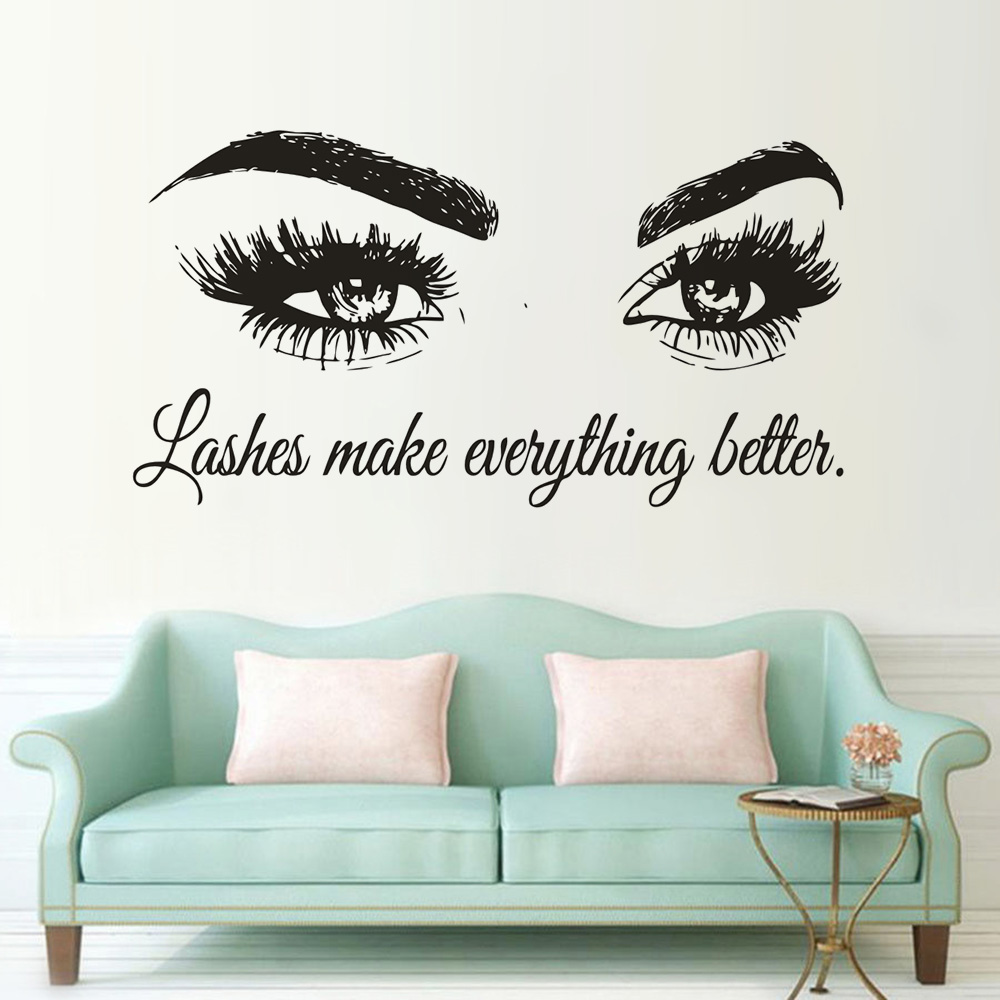 Виниловая настенная наклейка н – обзор и цена Beauty Of Makeup Quotes