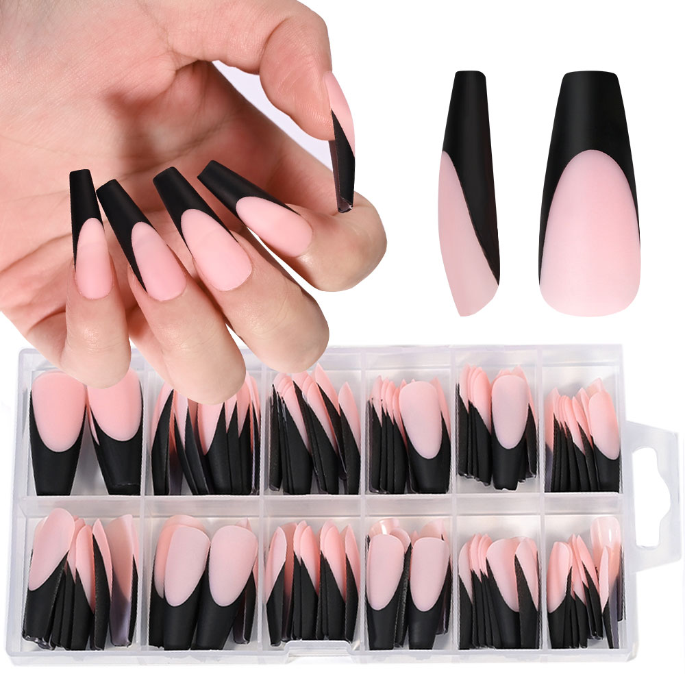 120 шт., черные французские ге – обзор и цена Nail Extension Tips