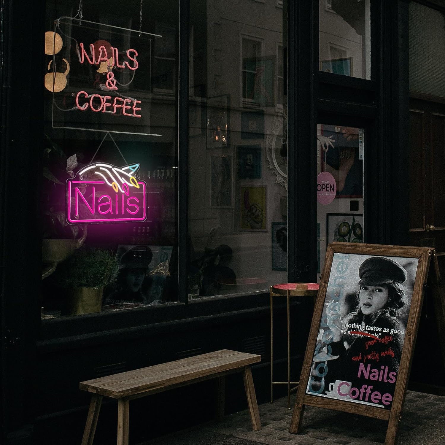Неоновая вывеска «Nails»: наст – обзор и цена Beauty Makeup Stores